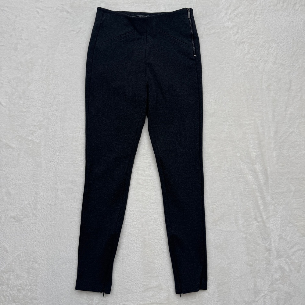 Zara Trafaluc Pants Womens S Grey Skinny High Rise Side Zip Ankle Zipper Legging
